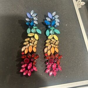 Colorful Gemstone Drop Earrings